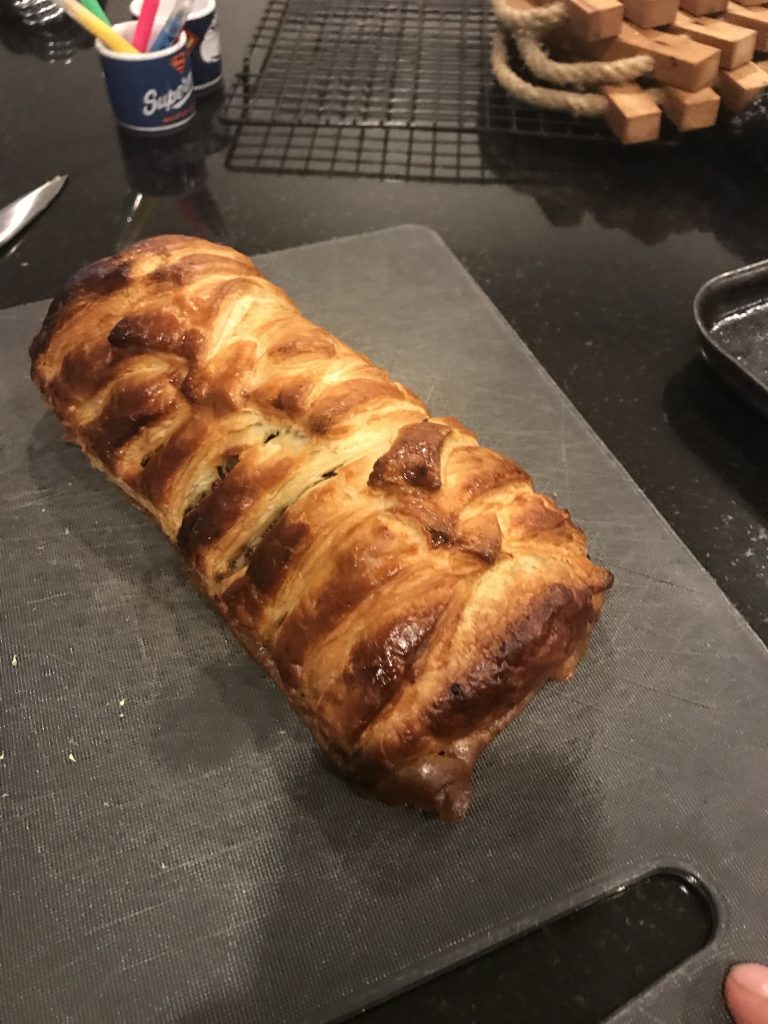 Mushroom & Nut Roast in puff pastry platted