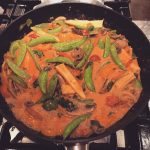 cook all ingredients in wok