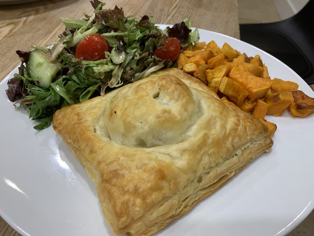 curried chickpea and mushroom pattie