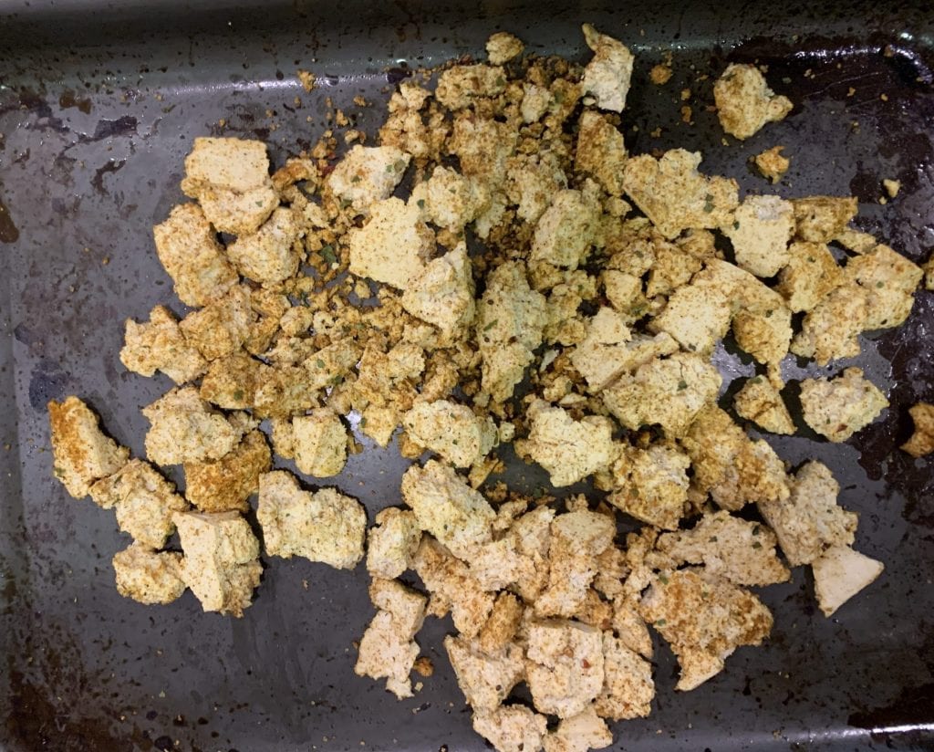 crumbled tofu