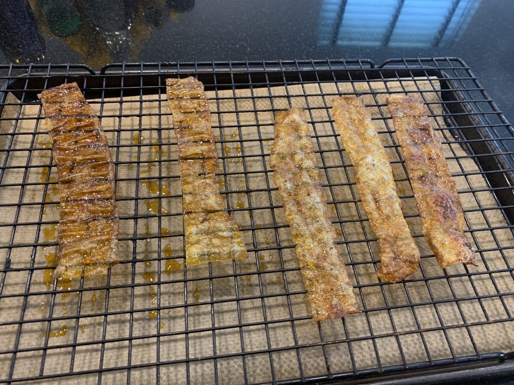 cooling rice paper bacon