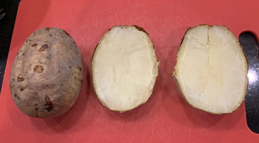 cooked Jacket potatoes