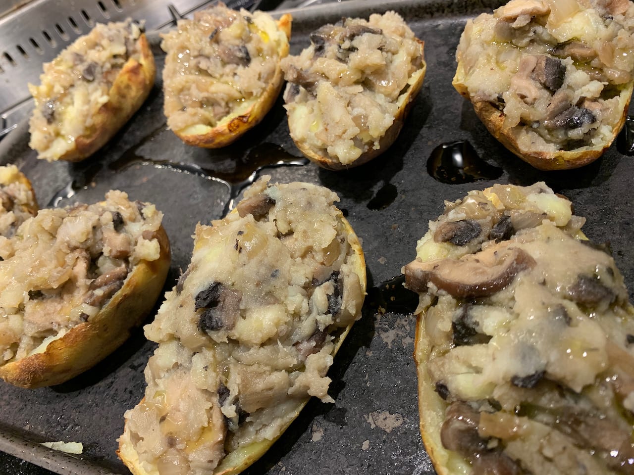 Jacket Potatoes stuffed with Mushrooms The Plant based dad