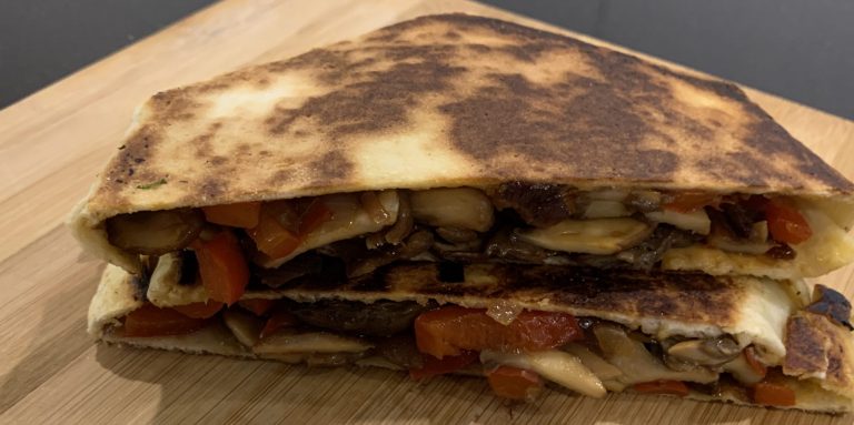 mushroom and pepper crunchwrap