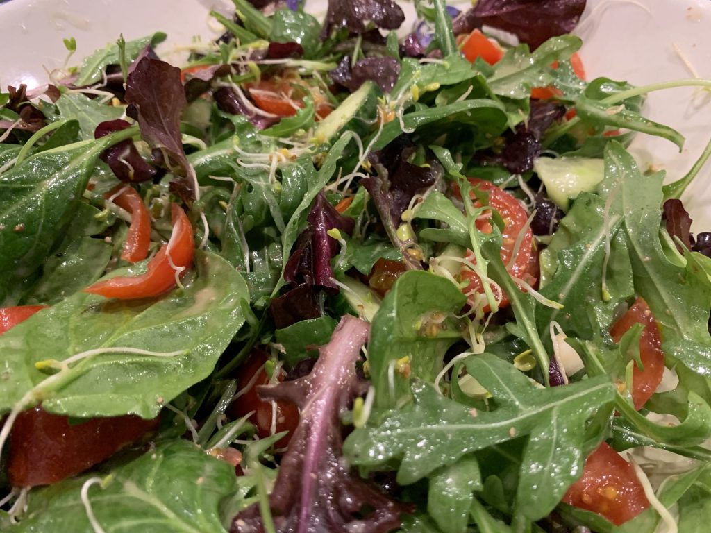 french salad dressing on salad