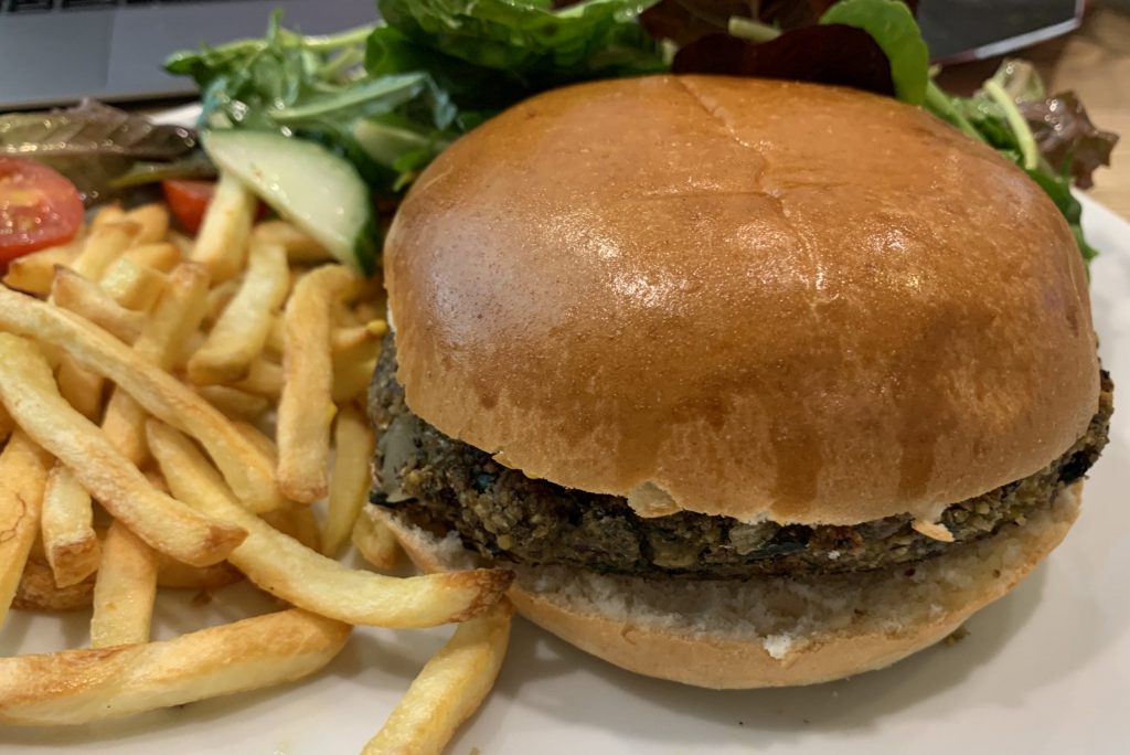 black bean burger