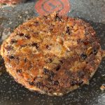 spicy black bean andlentil burger