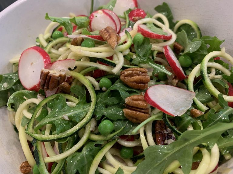 courgette, pea and radish salad