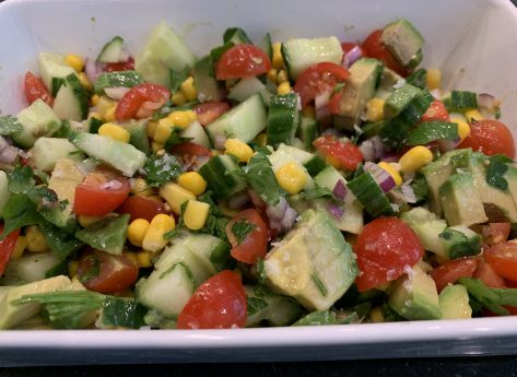 Avocado, tomato and sweetcorn salad