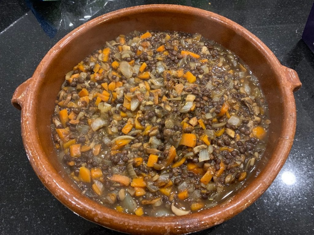 put into a dish