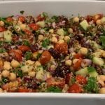 Chickpea, Olive and quinoa salad