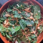 spinach, apple and walnut salad