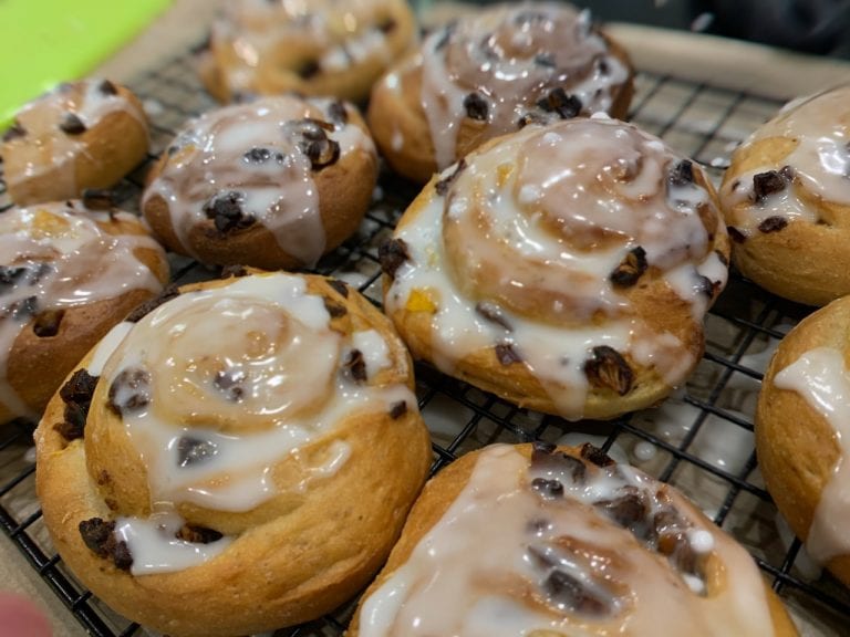 Iced fruit buns