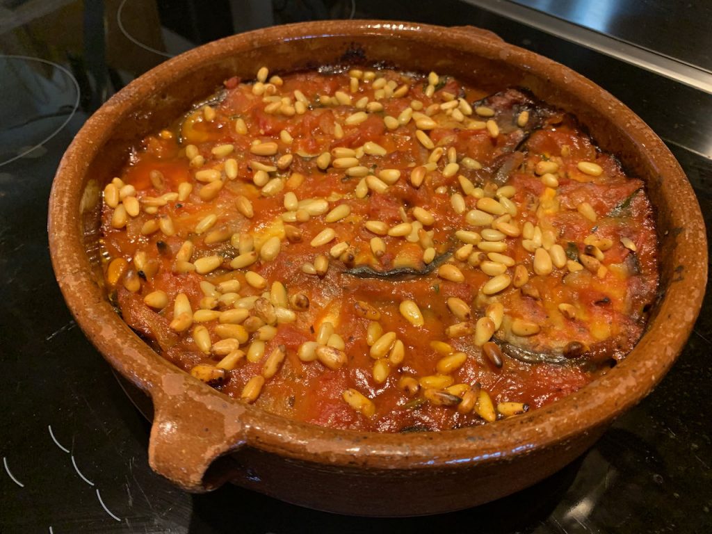 roasted aubergine layers