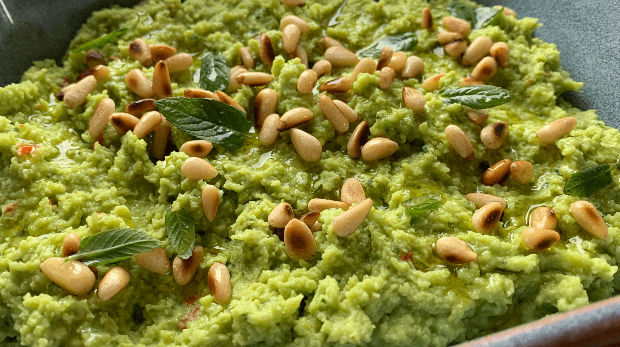 broad bean dip with wasabi