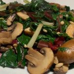 rainbow chard and mushrooms