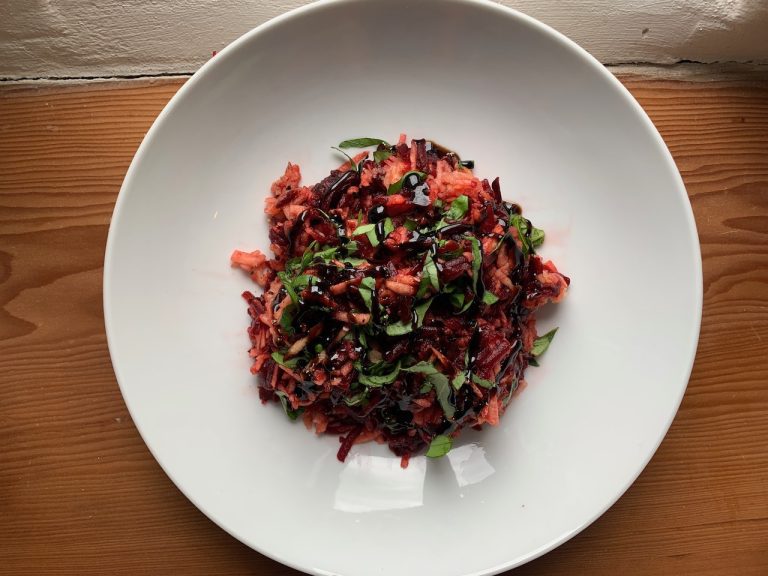 beetroot, apple and basil salad
