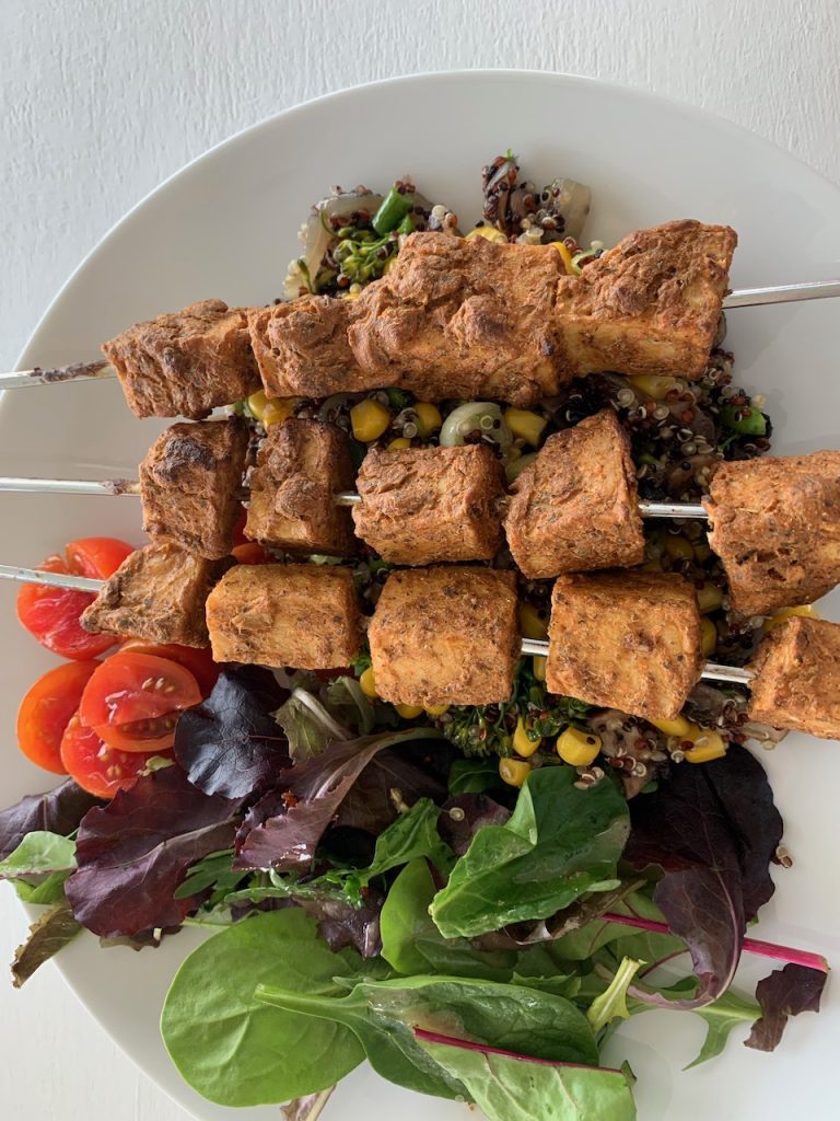 Spicy Tempeh skewers The Plant based dad