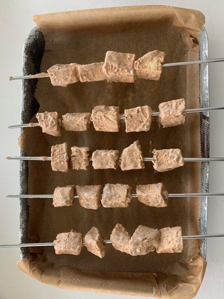 Spicy Tempeh skewers The Plant based dad